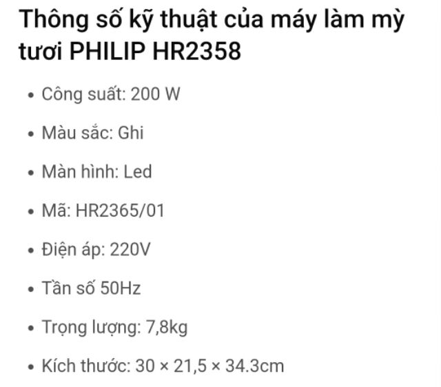 Máy làm mỳ/bún tươi Philips Đức