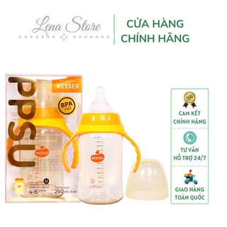 Bình sữa wesser cổ rộng nhựa ppsu bình sữa trẻ em phiên bản cao cấp dung tích 180ml/260ml