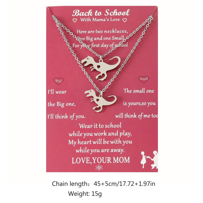 Set 2 Vòng cổ Mặt Hình Khủng Long Cho Cặp Đôi