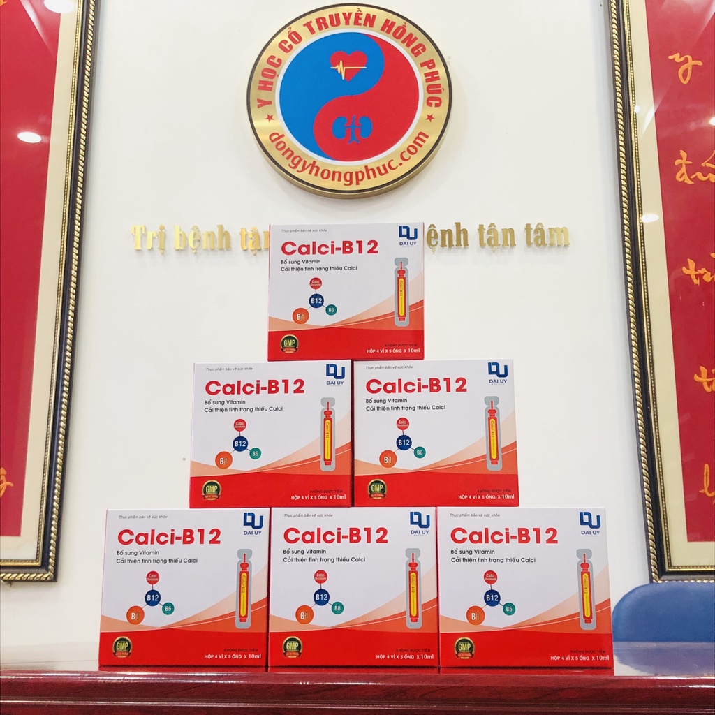 Calci B12 hộp 20 ống 10ml - Bổ sung vitamin - Cải thiện tình trạng thiếu calci
