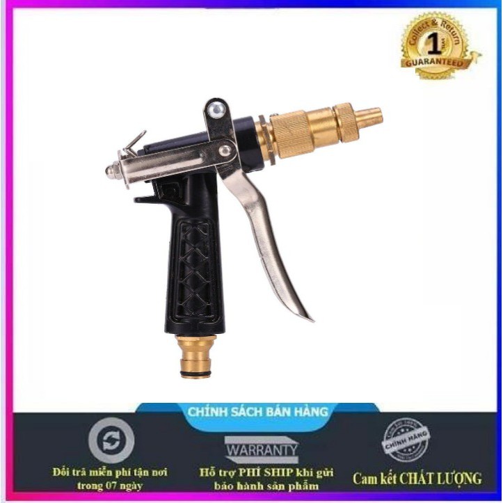 Dụng cụ Súng xịt nước rửa tất cả loại xe .vòi rữa xe.vòitưới cây,áp lực cao kim loại đuôi chuột ( súng đen )
