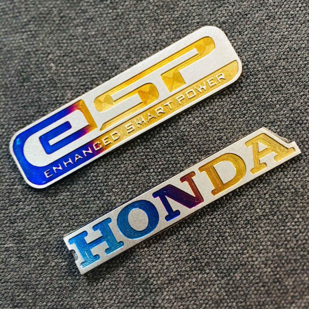 COMBO tem TITAN LOGO chữ GSP và tem TITAN LOGO chữ HONDA dán các dòng xe tay ga HONDA