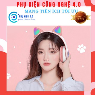 Tai Nghe Bluetooth Mèo Chụp Có Đèn Led