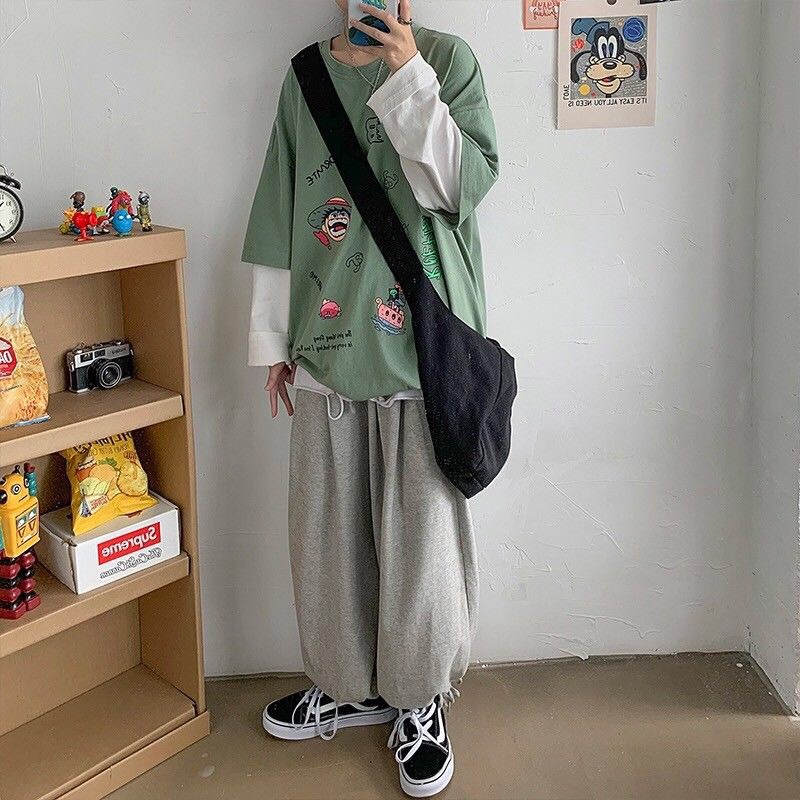 Áo Thun Tay Dài Dáng Rộng Phong Cách Hàn Quốc Cho Nam Giới | BigBuy360 - bigbuy360.vn