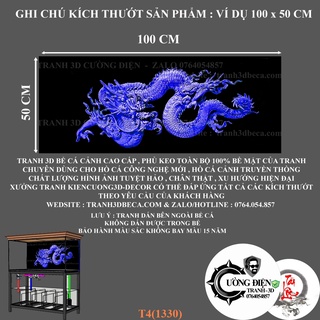 Tranh dán hồ cá 3d , hồ cá rồng , la hán , cá dĩa …