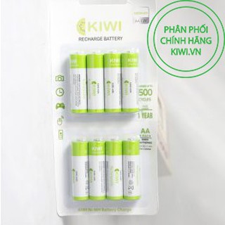 Pin sạc kiwi ni-mh aa vỉ 8 viên 2800 - 3200mah rechargeable