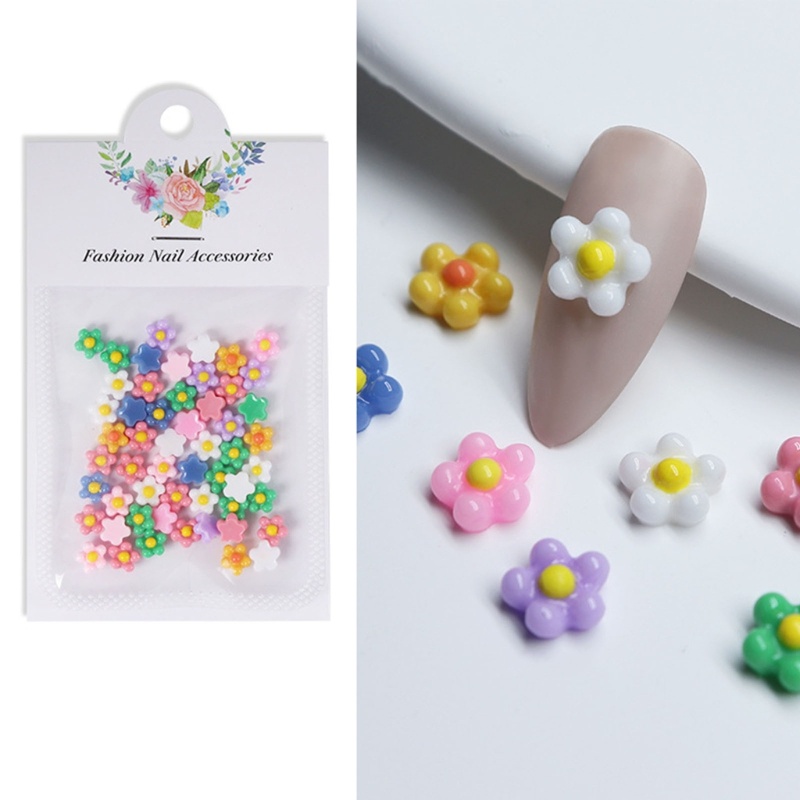 Miếng Dán Trang Trí Móng Tay Bằng Acrylic Hình Hoa Hướng Dương Nhiều Màu