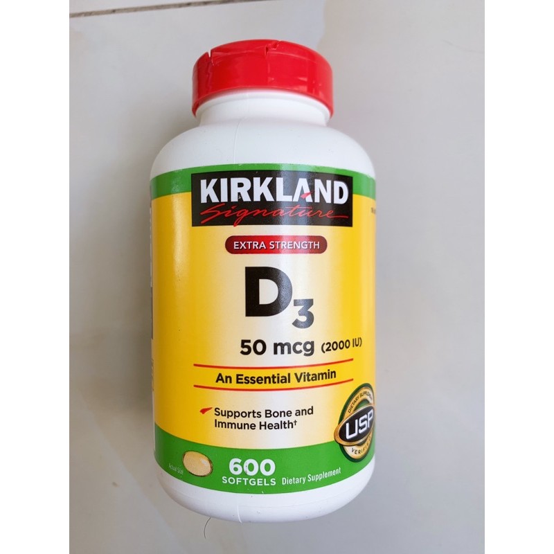 Viên uống Kirkland Vitamin D3 (hộp 600v).