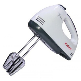 Máy đánh trứng cầm tay cao cấp Scarlett vỏ máy nhựa công suất 180W - Tặng kèm 2 que nhào bột