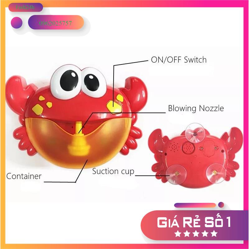 Đồ chơi trẻ em - Đồ chơi nhà tăm - Dễ Thương Cua Tạo Bong Bóng - Có Nhạc - Tạo bọt