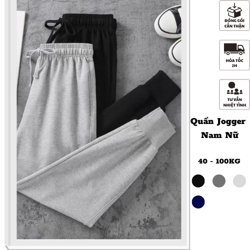Quần Jogger ống bo thun nỉ mềm mại cho Bố Mẹ Bigsize 40-95kg
