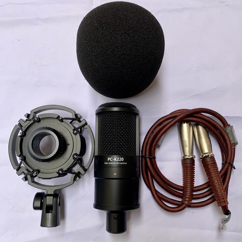 Combo Bộ Mic Karaoke Thu âm MIXER F4 YAMAHA Và Micro K220 takstar kèm chân màng dây livestream chế tai nghe bảohành 1năm