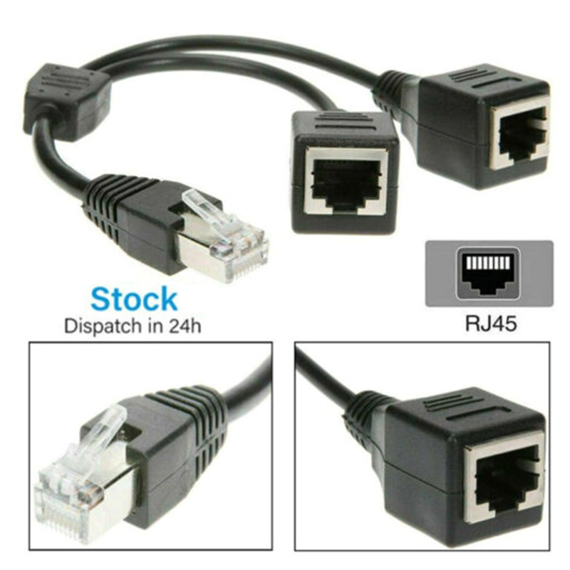 Dây Cáp Chia Cổng Mạng Lan Rj45 1 Đầu Cắm Sang 2 Lỗ Cắm