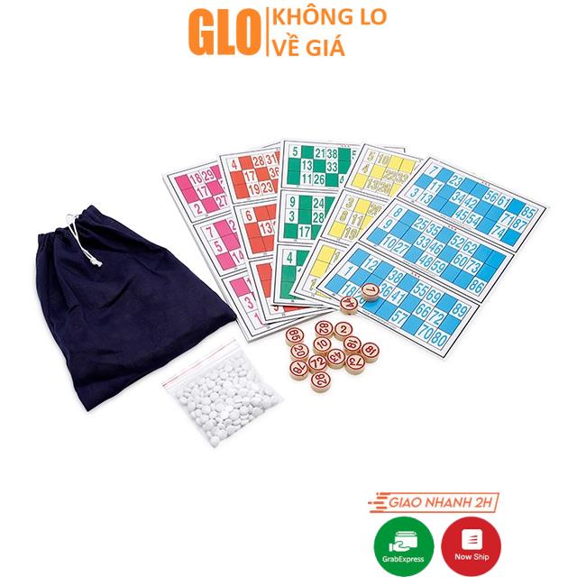 Bộ Đồ Chơi Cờ Lô Tô Giấy Và Gỗ Bingo Lotto Việt Giải Trí Ngày Tết