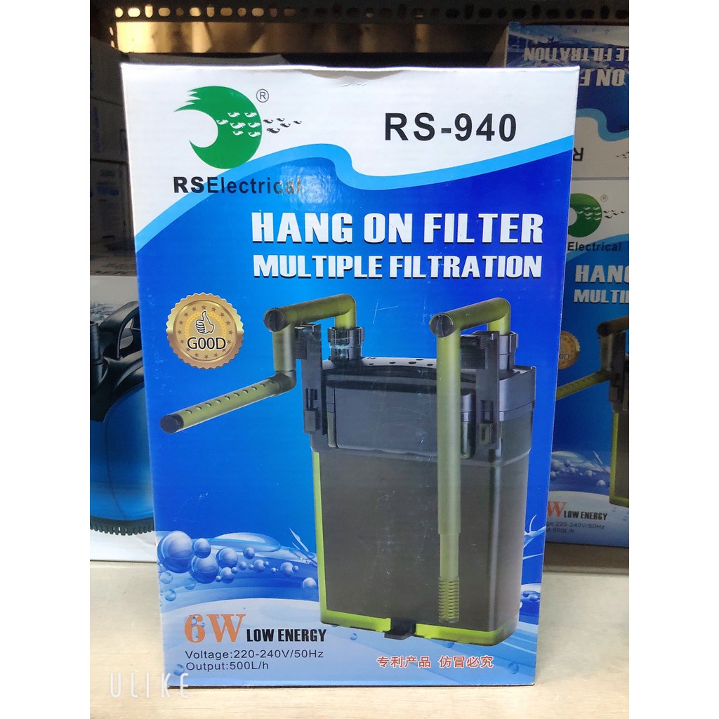 Máy lọc treo thành bể cá thủy sinh trên 60cm RS-940 MLTRS