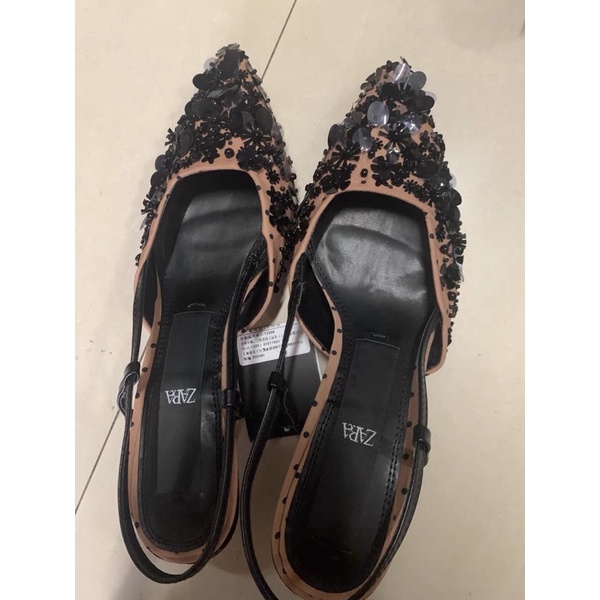 GIÀY CAO GÓT ZARA HOA BẢN TO