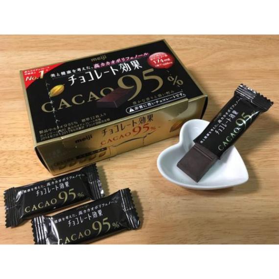 (6 loại) Chocolate đắng Meiji 95%- 86% - 72% Cacao 80gr