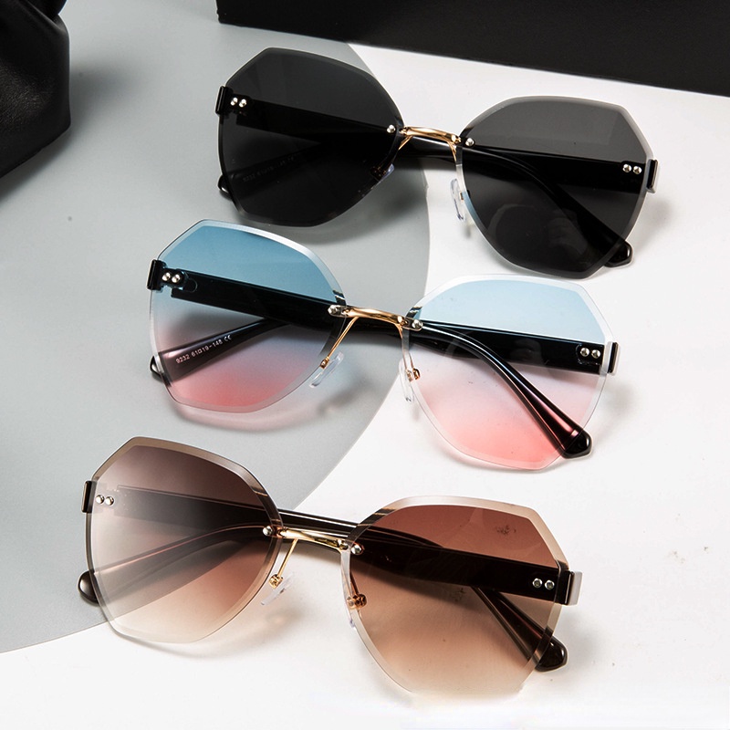 (YUZHU) Kính Râm Không Viền Cắt Không Viền Thời Trang Hàn Quốc Mới Cho Nữ