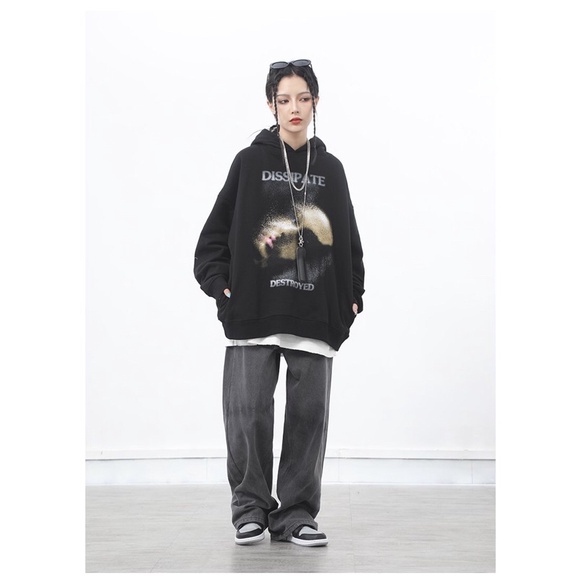 Áo hoodie DISSIPATE nỉ bông chính hãng form rộng unisex nam nữ