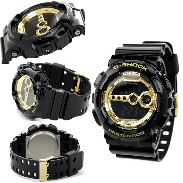 Đồng hồ Nam G-Shock Casio dây nhựa kim-điện tử GD-100GB-1DR - Chính hãng Casio Anh Khuê