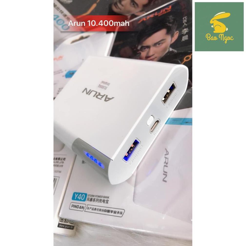 Sạc dự phòng Arun Y40 dung lượng 10.400mah | BigBuy360 - bigbuy360.vn