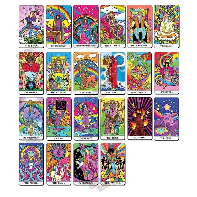 Bộ bài Groovy Tarot size chuẩn 12 x 7 cm