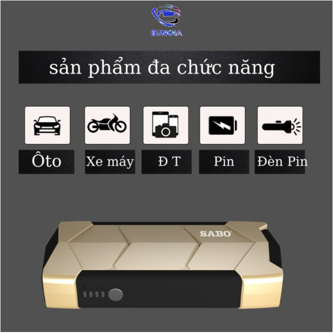 Bộ kích nổ bình ắc quy ô tô xe máy kiêm sạc điện dự phòng đa năng 12v - Shop phụ kiện đồ chơi oto xe hơi EUNOIA