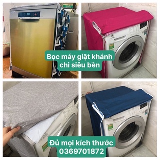 Bọc máy giặt cửa ngang Khánh chi ( trùm cửa trước) siêu bền không bông nổ