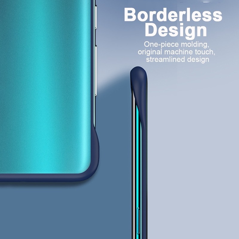 OPPO Reno 4 Pro Case Borderless Design Plastic Phone Case OPPO Reno 4 5 Pro 3 2 2F 10X A9 A5 2020 A92 A52 A31 A91 Shockproof Back Cover With Metal Ring