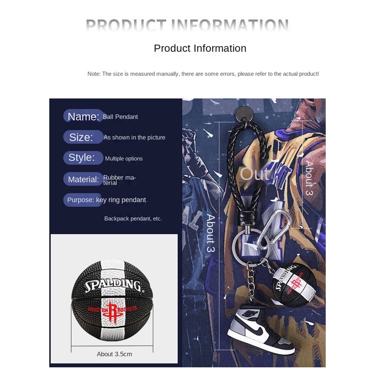 Móc khóa hình chiếc giày bóng rổ AJ mini ba chiều sáng tạo thời trang cá tính cho nam nữ