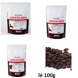 socola nút áo 55% 65 % 75% / sô cô la ( gói 100g ) / chocolate