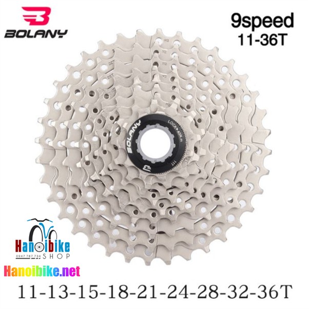 Líp xe đạp thể thao MTB Bolany 9 tầng 11-36T thép carbon tương thích Shimano/Sram