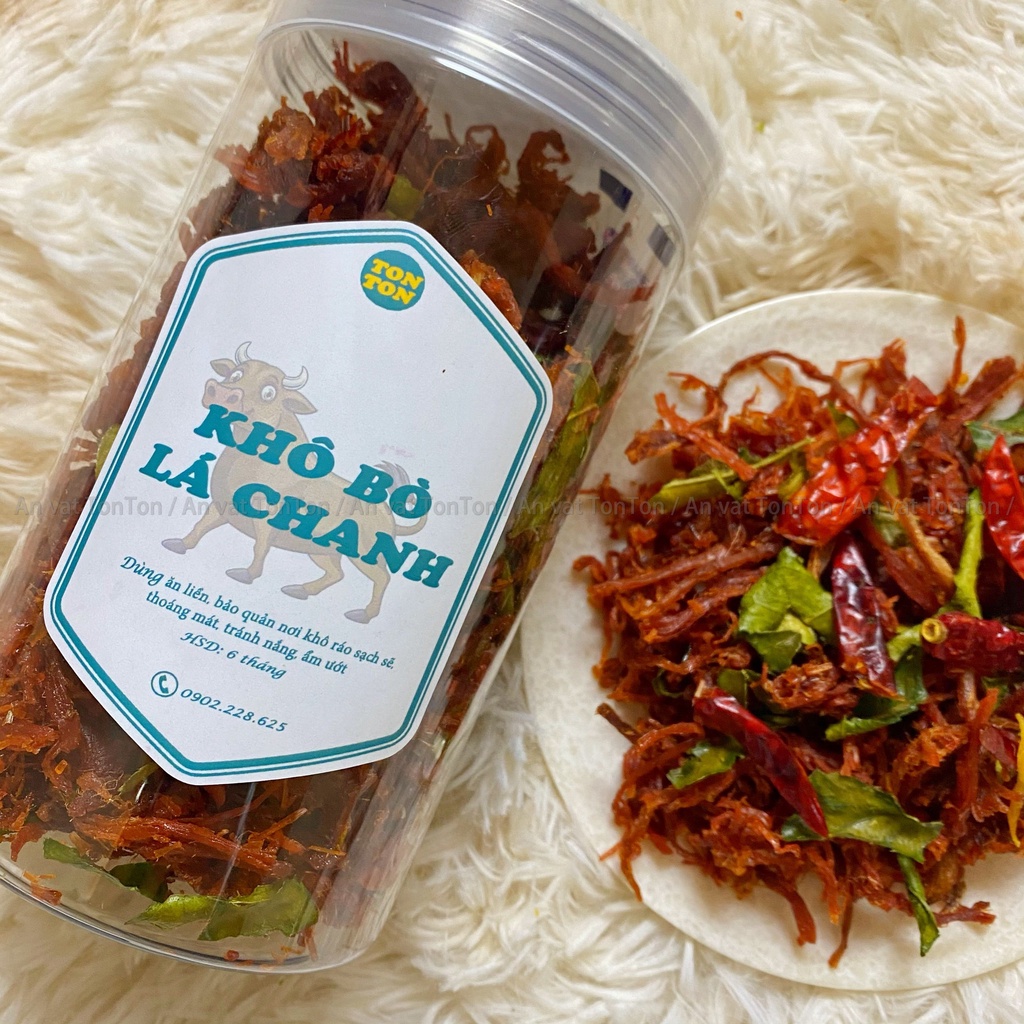 Khô bò bá chanh xé sợi thơm ngon 200g | TonTon đồ ăn vặt Hà Nội | BigBuy360 - bigbuy360.vn