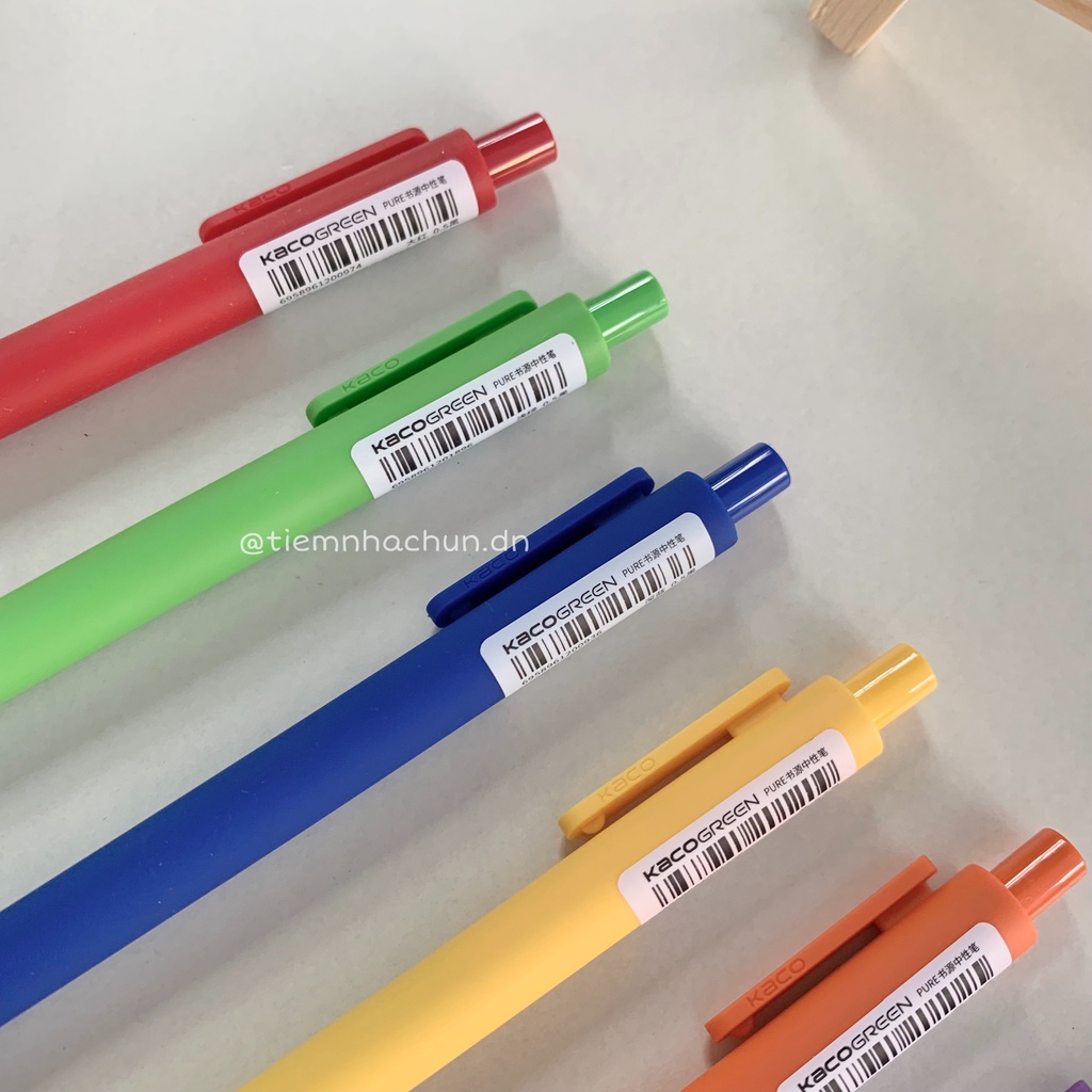 BÚT GEL ĐEN PURE KACO GREEN CHÍNH HÃNG 100% THÂN BÚT MÀU (ảnh thật) - ngòi 0.5mm Tiệm nhà Chun
