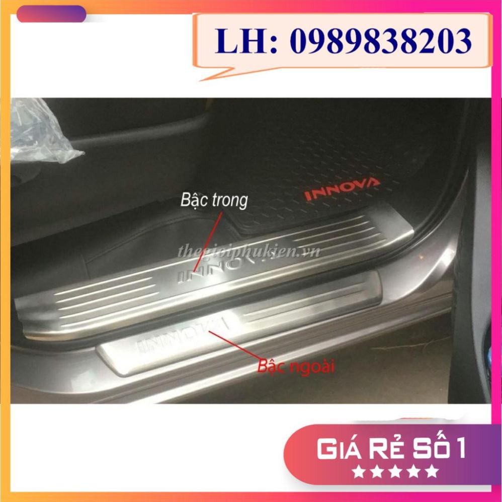 Bộ Ốp bậc, Nẹp bước chân Innova 2017-2019 - INOX(hàng cao cấp)