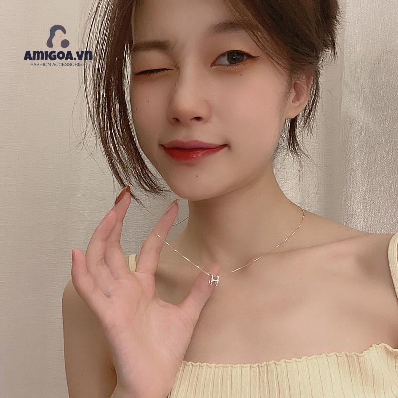 ✨✨Vòng cổ mặt chữ H thiết kế đơn giản thời trang cho nữ