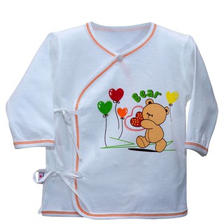 (bé 3-7kg) Áo sơ sinh cột dây TD AL0412 HELLO B&B - HELLO BB