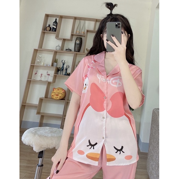 Bộ Pizama Tay Ngắn Quần Dài Thiết Kế