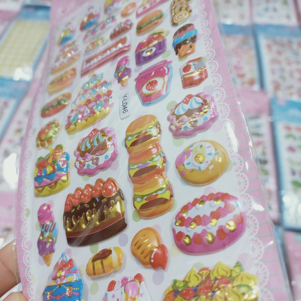 Sticker nổi 3d nhũ vàng STNV1
