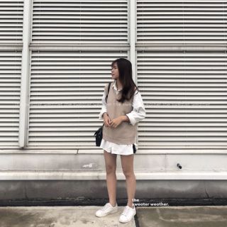 Áo gile len trơn hết