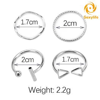 Set 4 Nhẫn Nữ Thời Trang Cá Tính