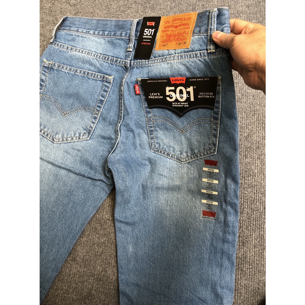 Quần jean dài nam ống suông Lv 501 (Form suông,chất vải ko co dãn,ống quần 20cm) S16 | BigBuy360 - bigbuy360.vn
