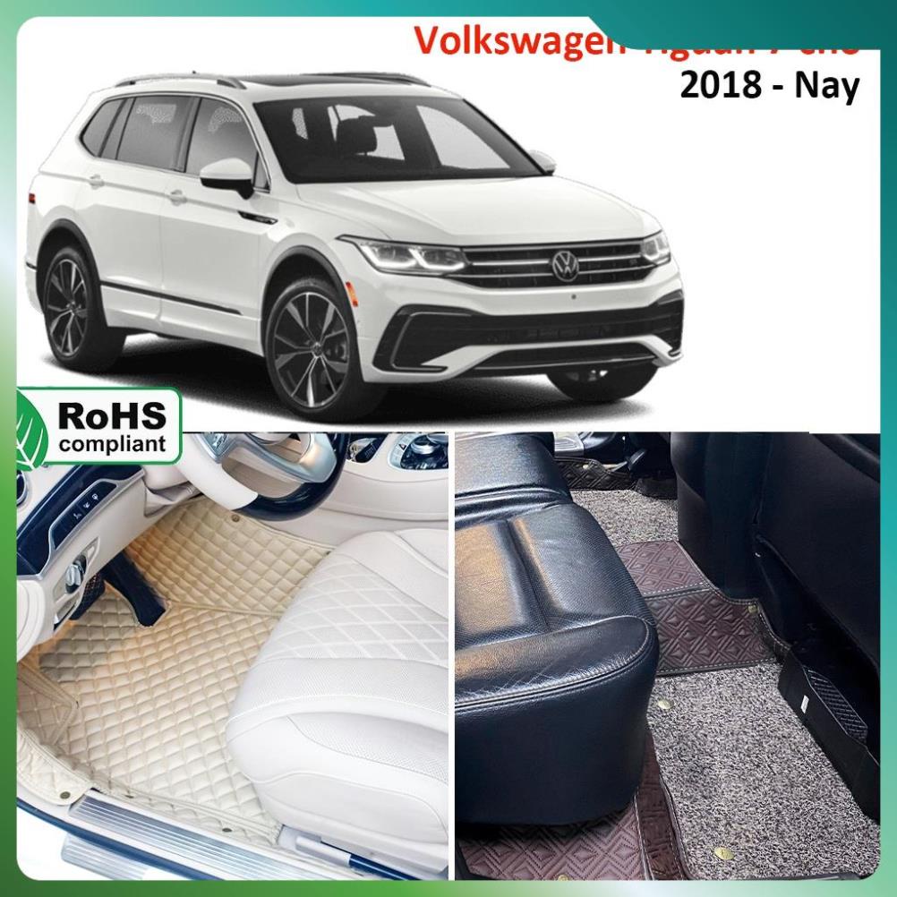 Thảm lót sàn 6D CAO CẤP Volkswagen Tiguan 2018-nay 7 chỗ che phủ 95%, chống ồn, chống nước hiệu quả