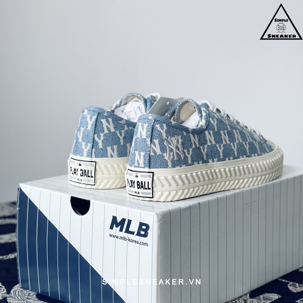 Giày MLB PlayballFREESHIPMLB Playball Monogram Denim - Giày MLB Chính Hãng Hàn Quốc Chuẩn Auth