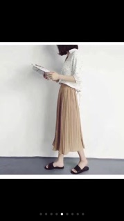 Quần ống rộng von dập ly