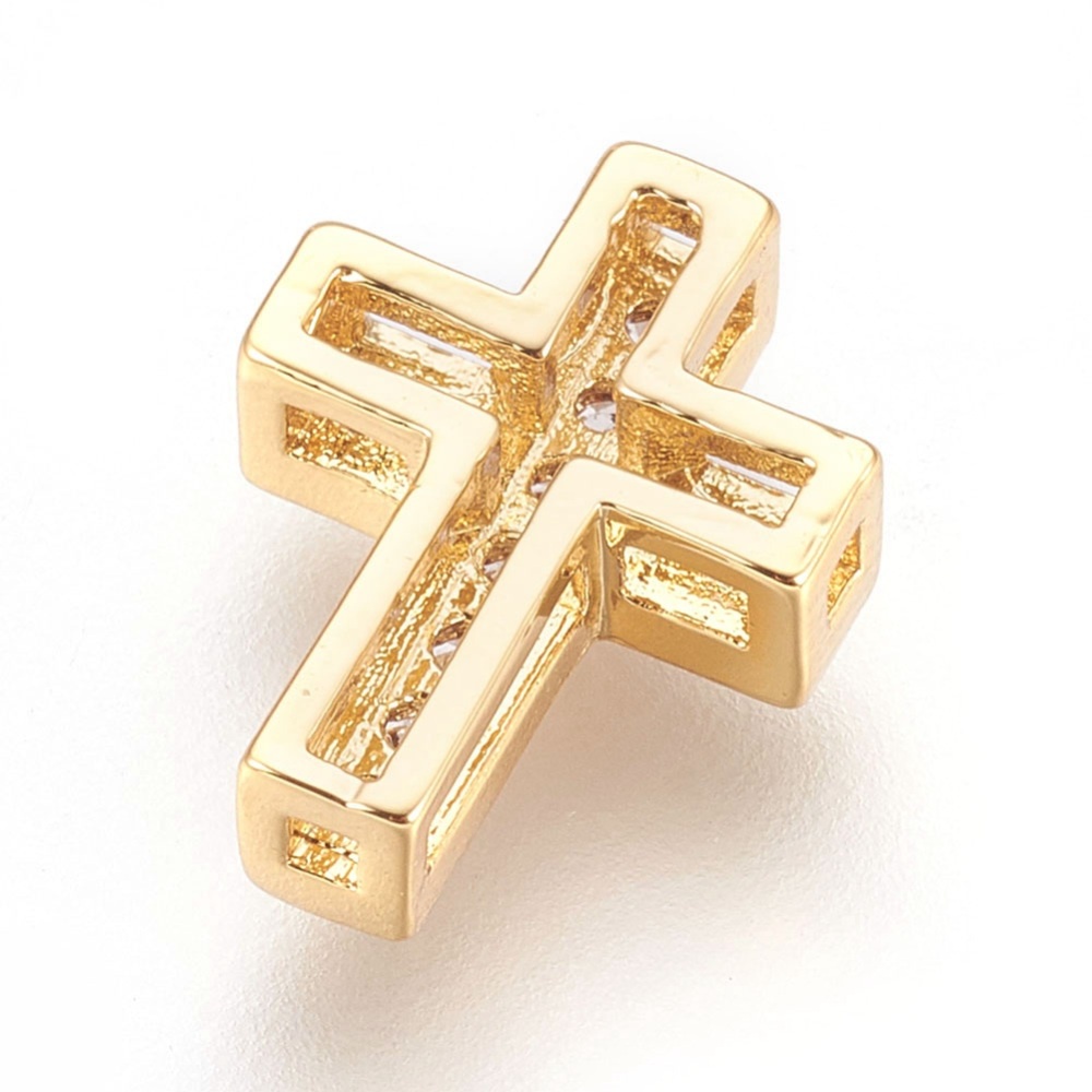 1-5 Hạt Cườm Đồng Mạ Vàng 18K Kích Thước 13x10x4mm: 1mm