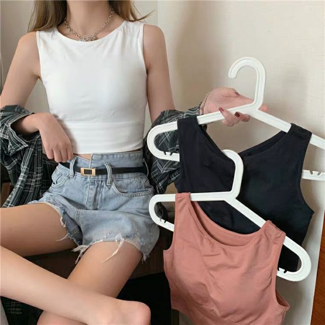 Áo bra, croptop Hàn siêu co giãn, thời trang Hàn 8862