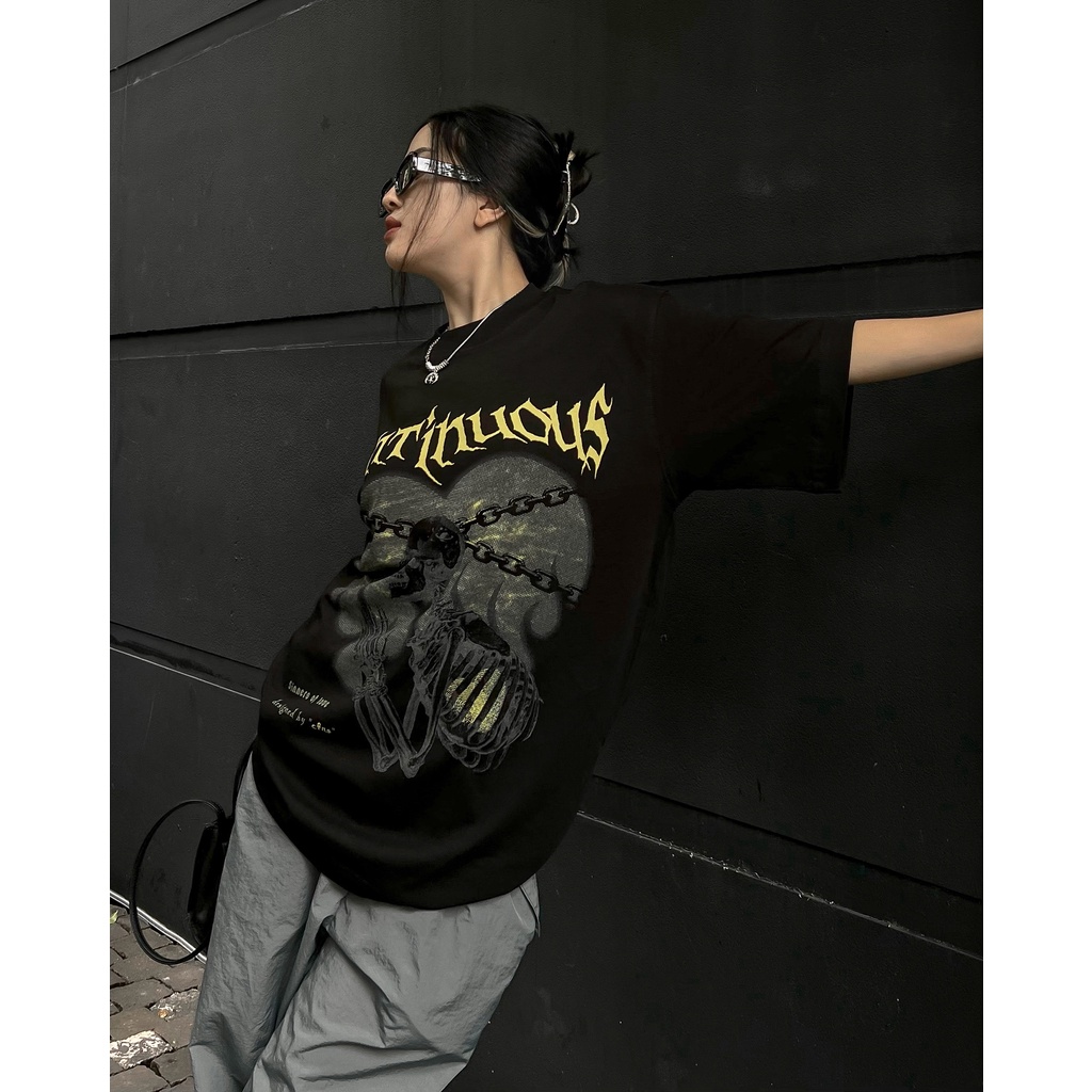 Áo thun Continuous - CTNS - SKELETON/ Black