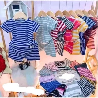 bộ HM kẻ cotton cho bé