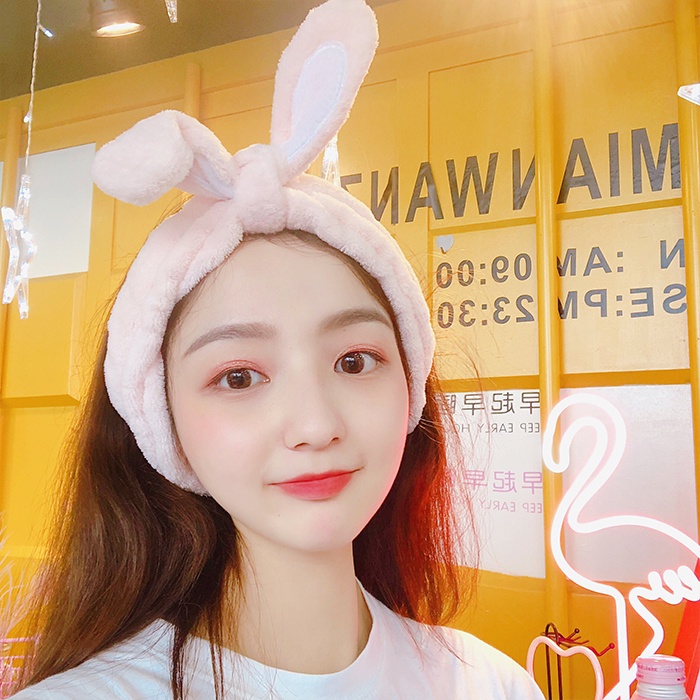 Băng Đô Tai Thỏ Dễ Thương Phong Cách Hàn Quốc